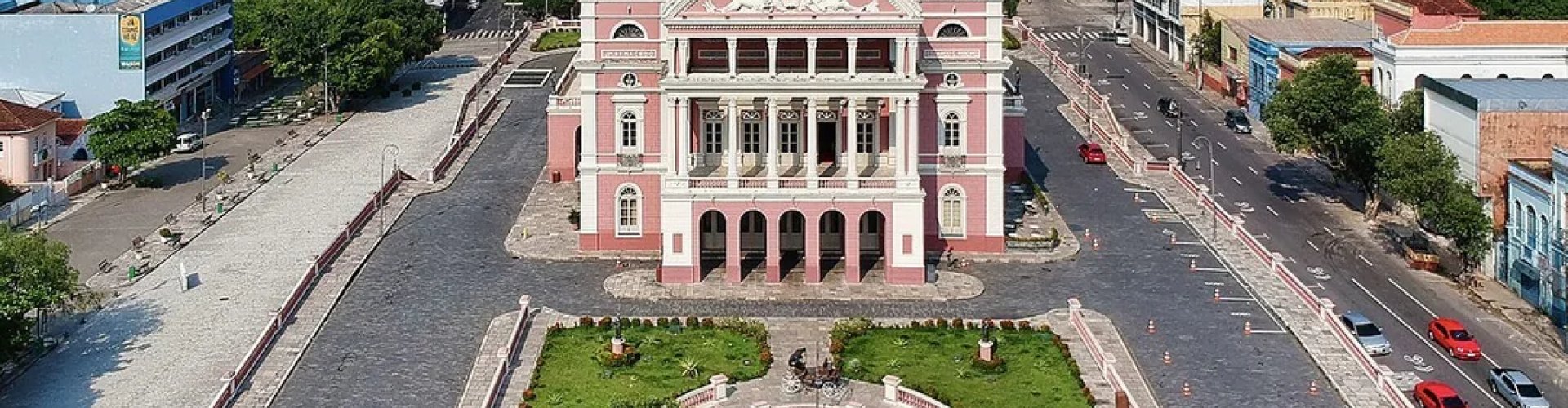 Manaus cityscape at sunset
