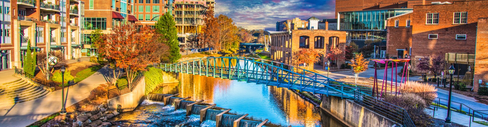 Scenic view of Greenville, NC, US at sunset