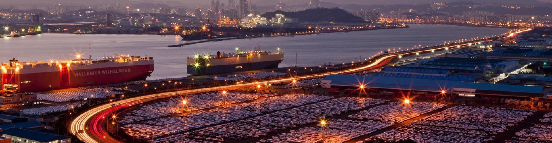 Sunset view of Ulsan cityscape