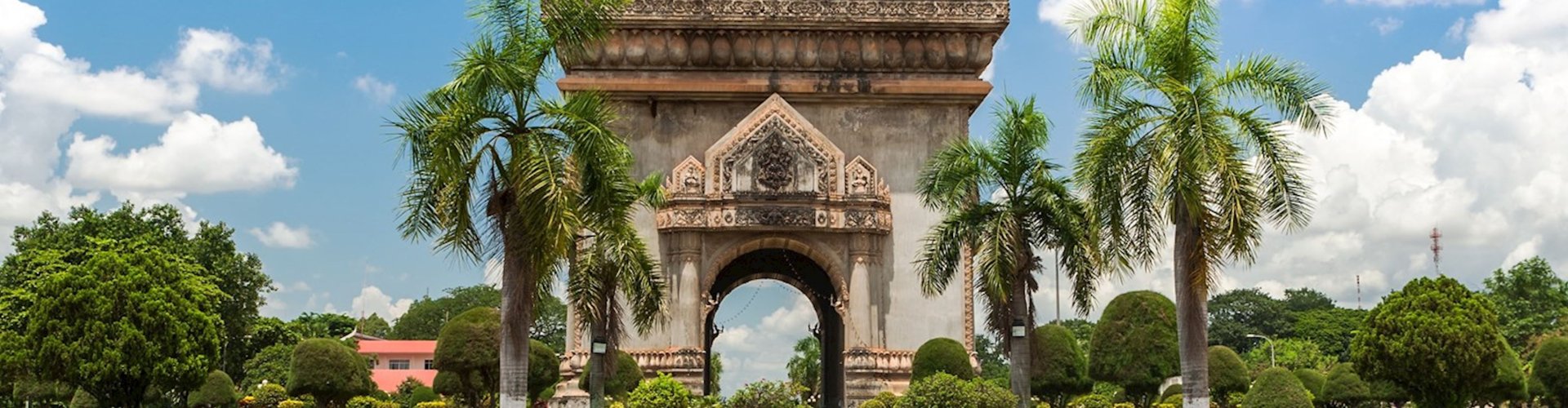 Vientiane cityscape at dusk