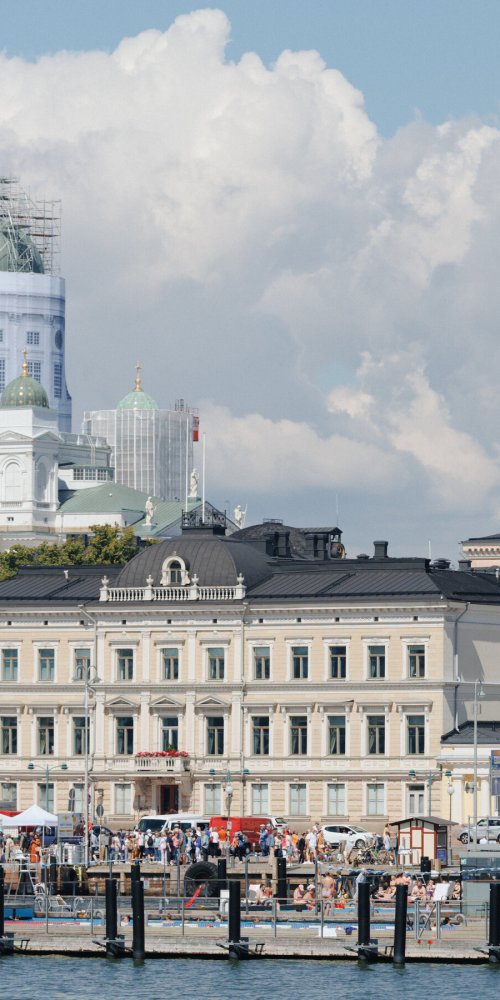 Helsinki streetscape, portrait orientation