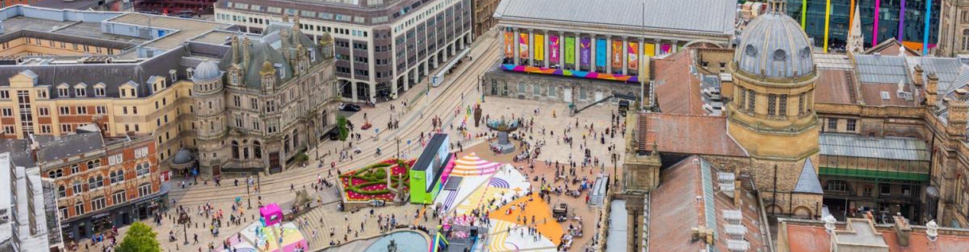 Birmingham cityscape at dusk