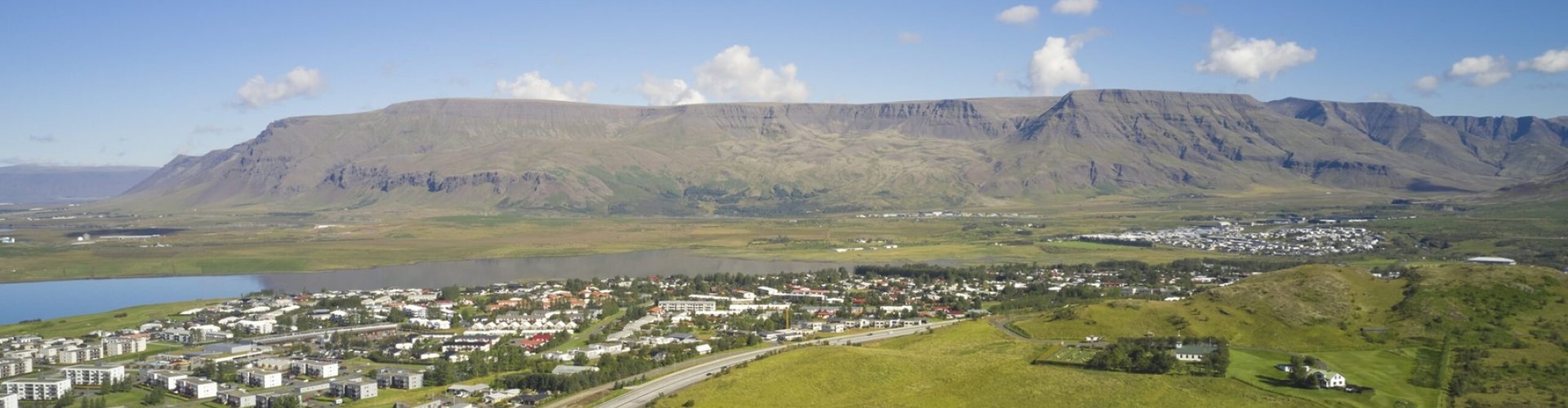 Scenic landscape of Mosfellsbær, Iceland