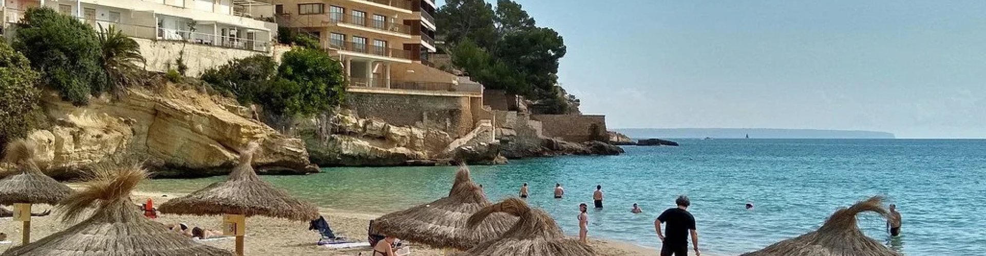 Sunset view over Palma de Mallorca cityscape