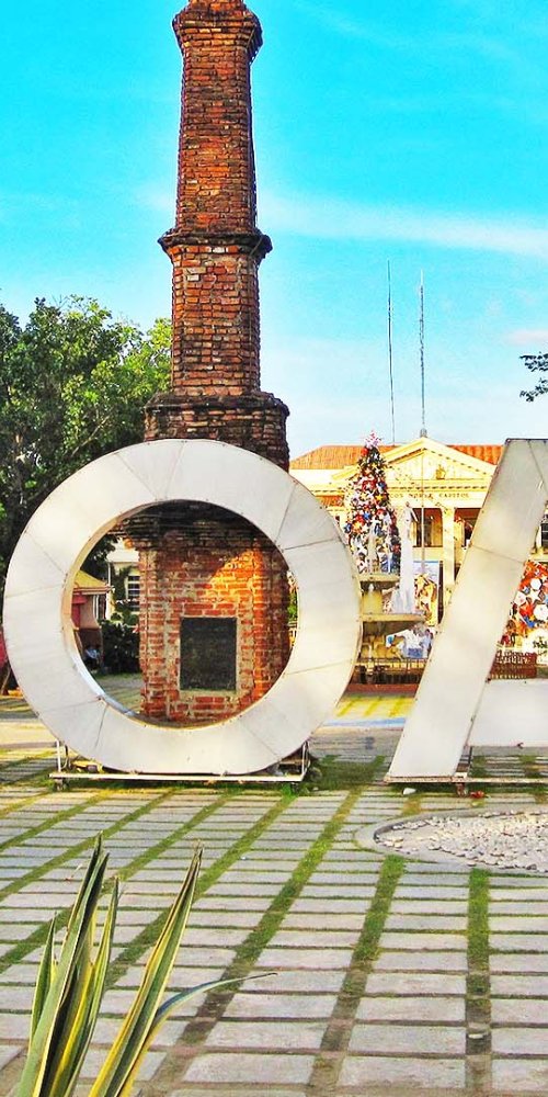 Cyclist exploring Laoag