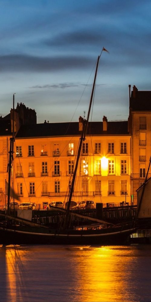 Biking through Nantes