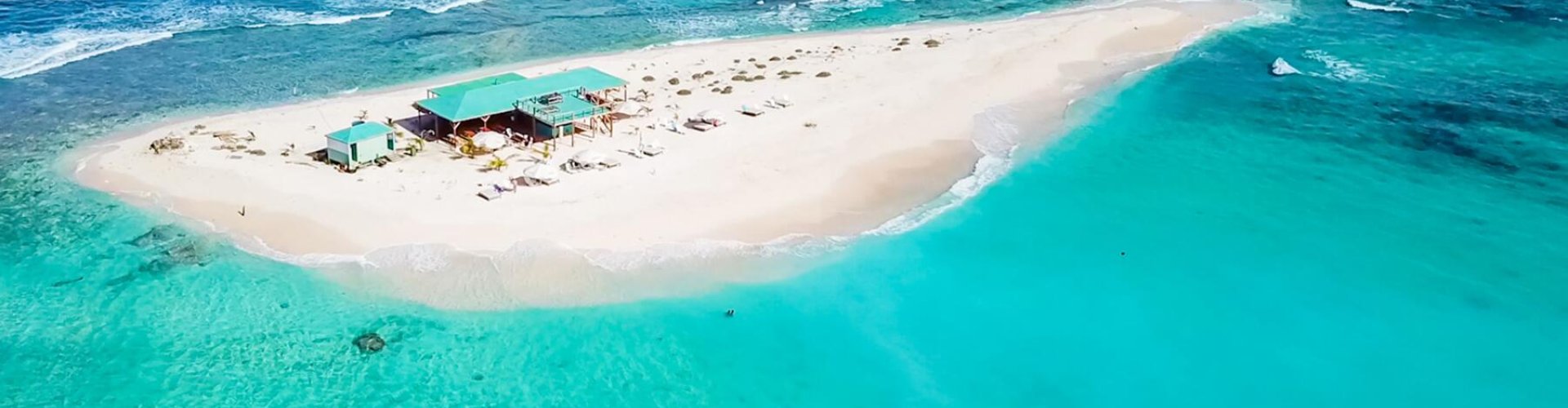 Sunset view across Anguilla, AI coastline