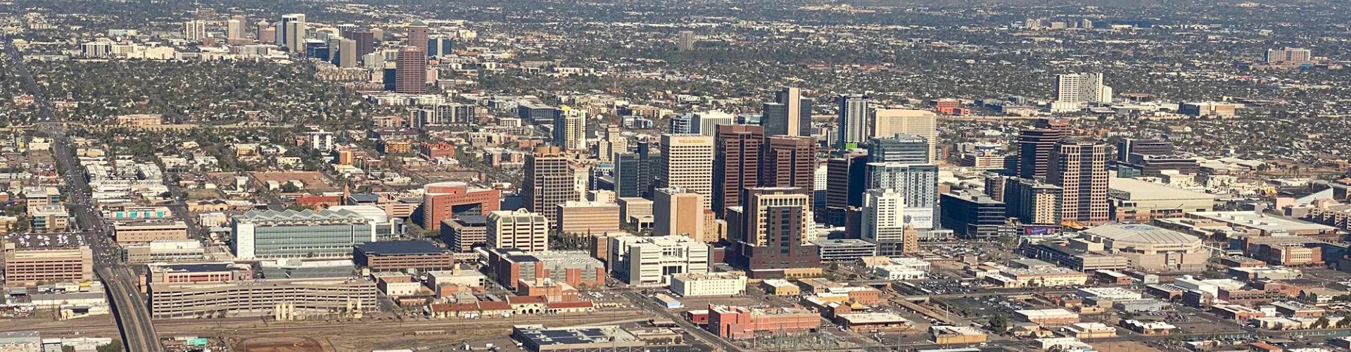 Sunset over Phoenix skyline