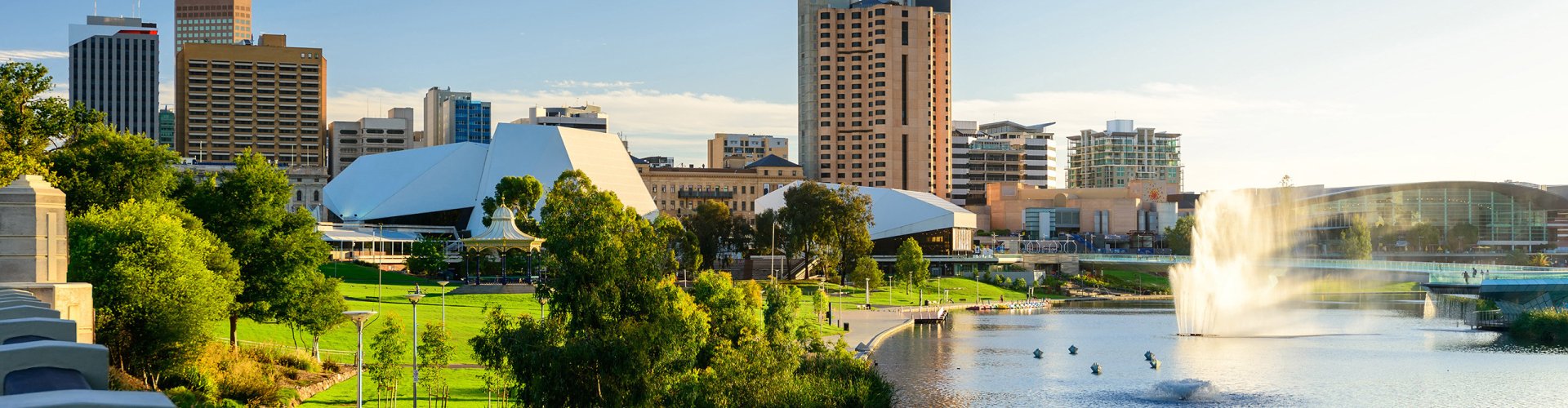 Adelaide cityscape sunset