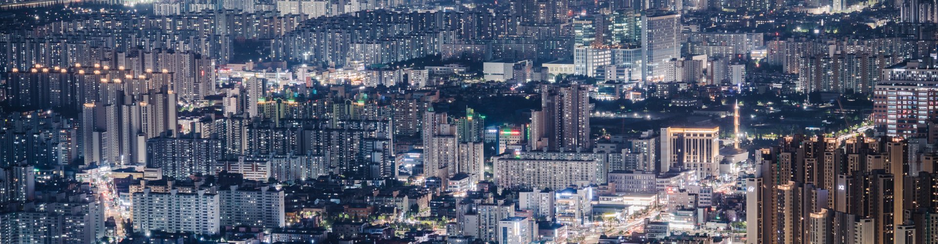 Scenic view of Incheon skyline at sunset