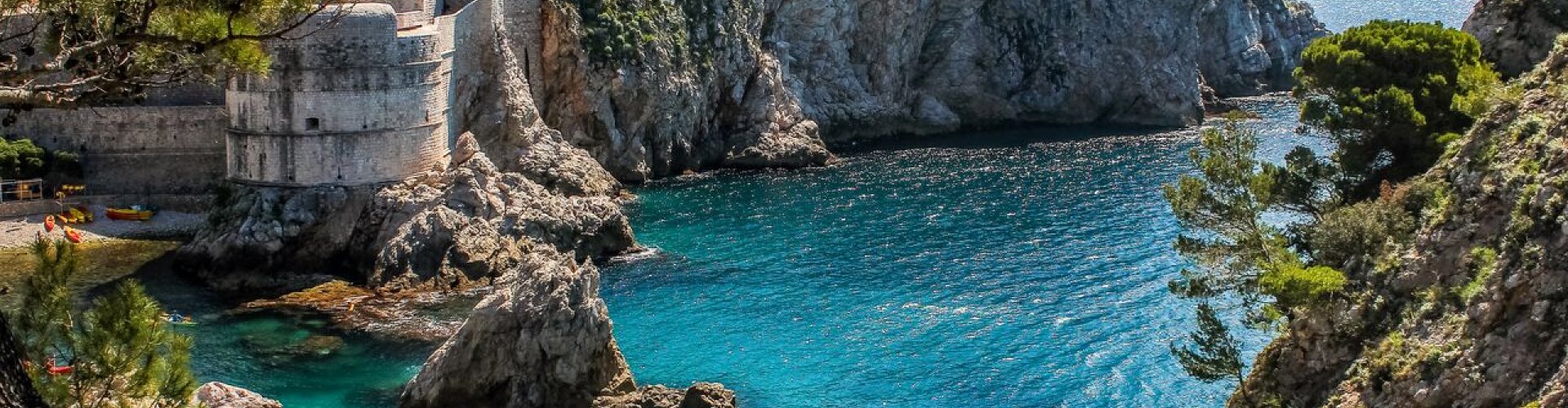 Sunset over Dubrovnik city walls