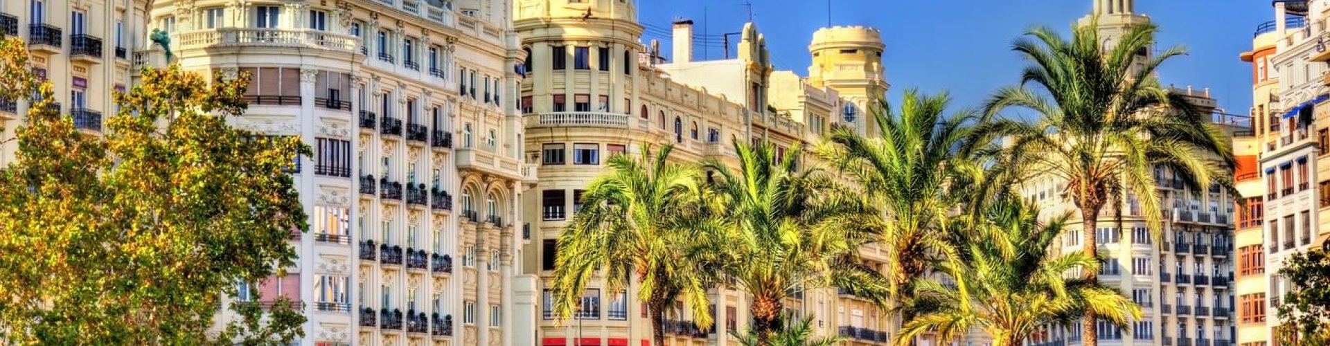 Walking tour in Valencia evening