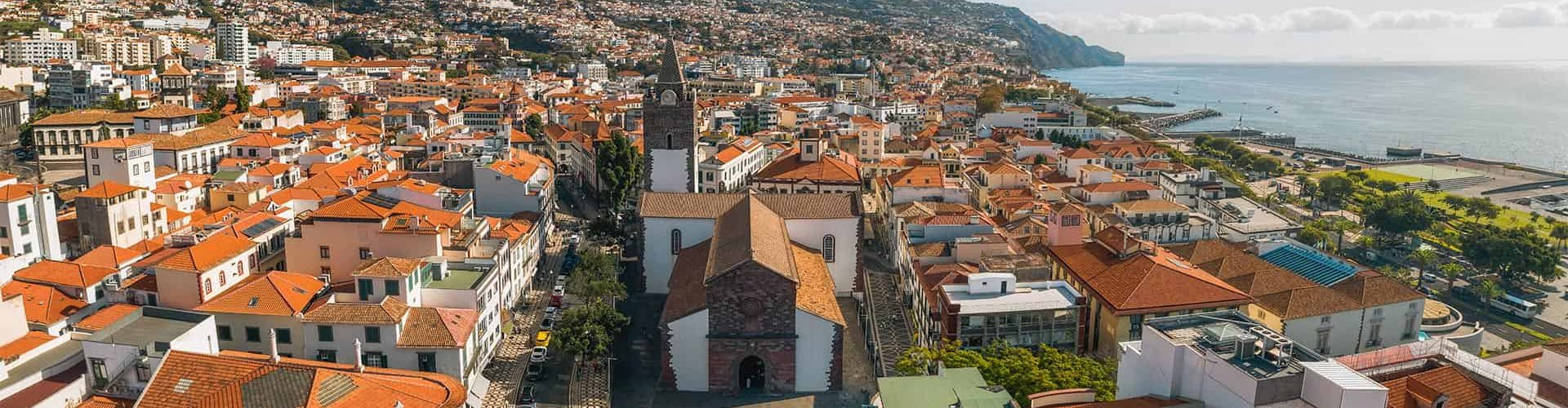 Scenic view of Funchal coastline
