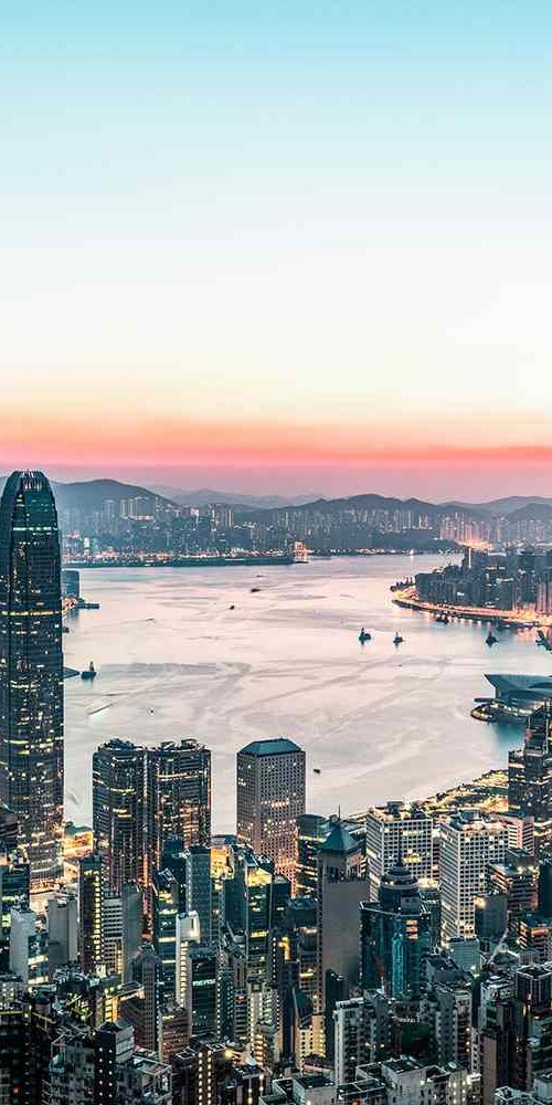 Hong Kong street scene portrait