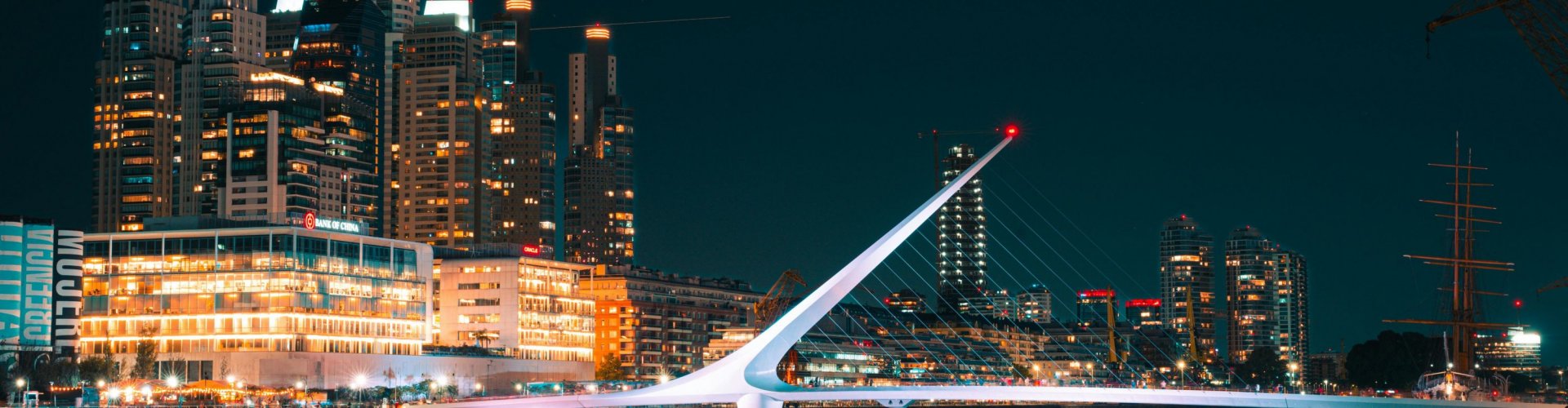 Sunset over Buenos Aires cityscape