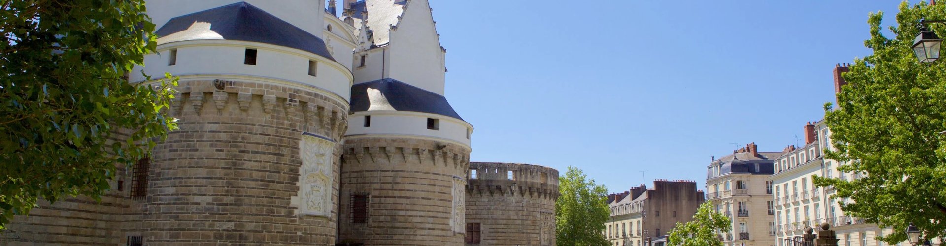 Scenic view of Nantes, FR at sunset