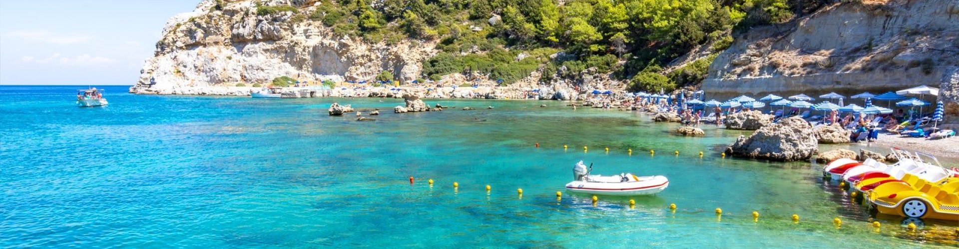 Panoramic view of Faliraki coastline